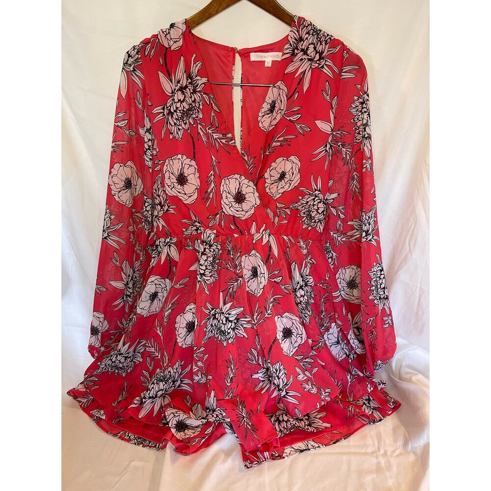 Beyond Words-Floral romper dress-Size M-Brand New